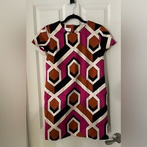 Anthropologie Corey Lynn Calter Geometric Shift Dress Mod Retro size Small
